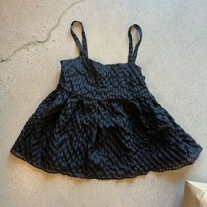 Zara black peplum top